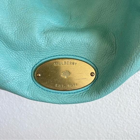 Mulberry Mitzy Medium Hobo Crossbody Messenger Emerald Pebbled - Picture 4 of 15